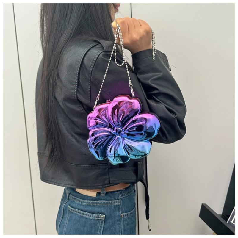 Coin Purse Women - Dompet tas tangan plastik bentuk bunga