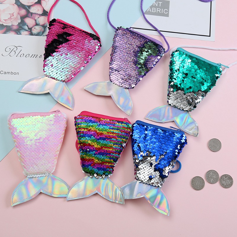 Coin Purse Women - Dompet Koin Payet dengan Tali Gantungan,