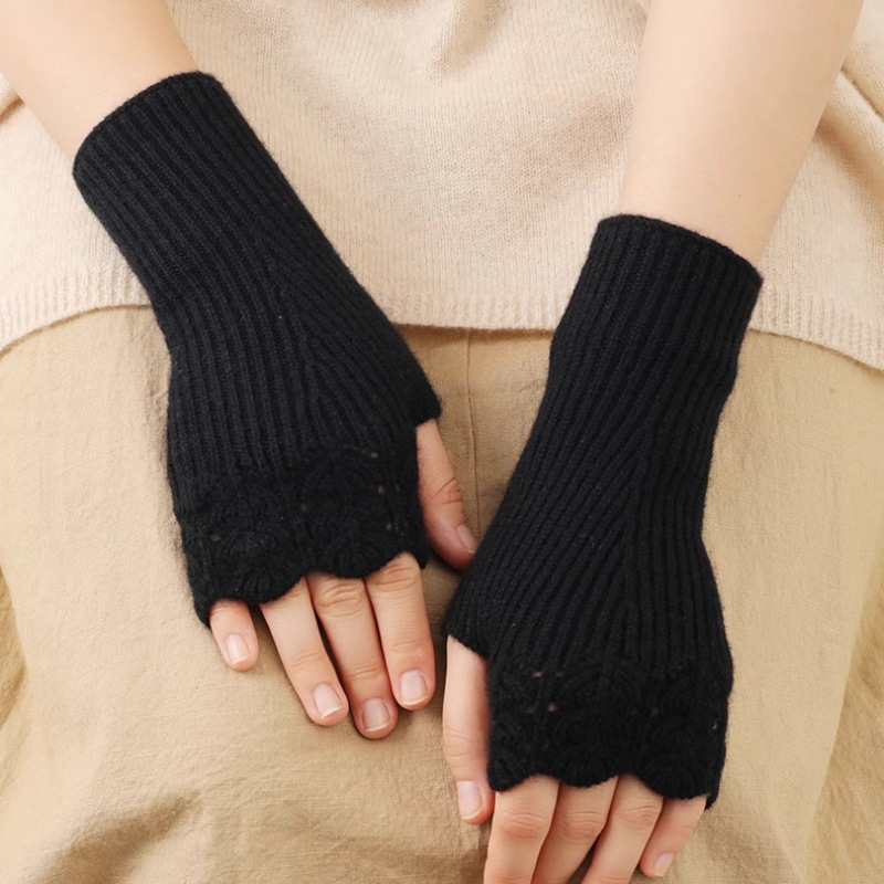 Women'S Fashion Gloves - Sarung Tangan Setengah Jari Hangat Baru
