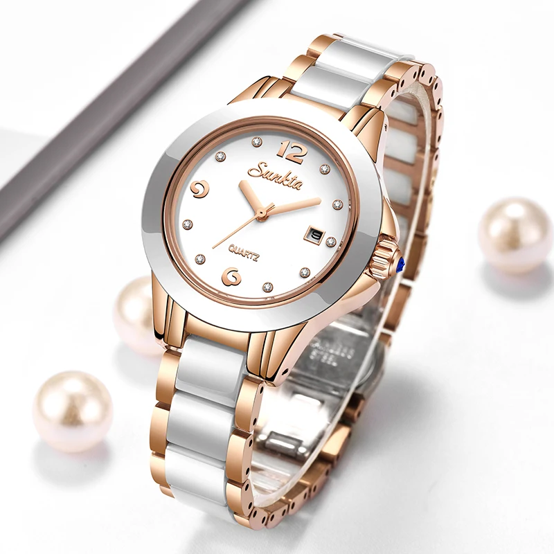 Fashion Women Watches - Sunkta Jam Tangan Wanita Kuarsa Kasual
