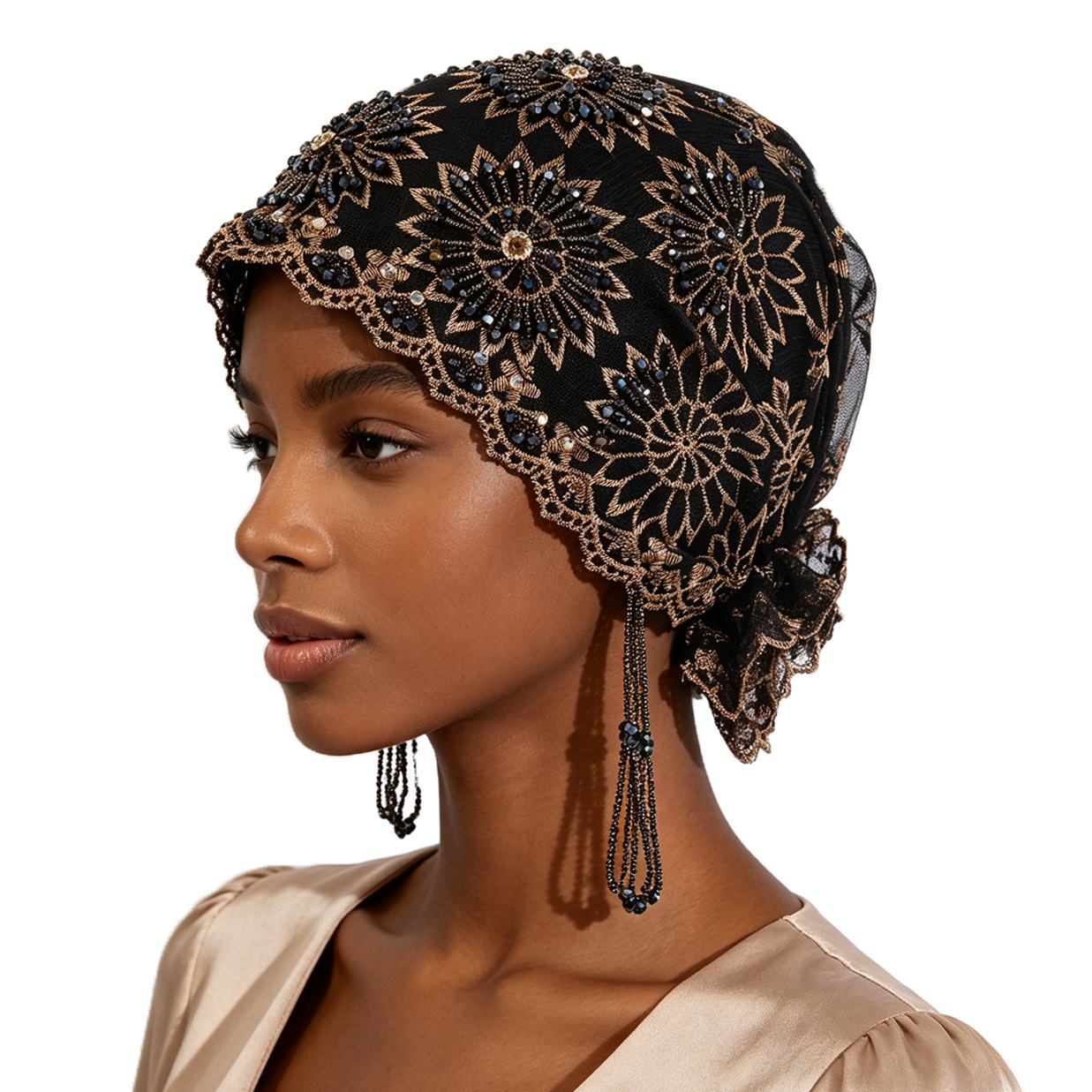 Women'S Fashion Layering - Hijab Afrika untuk Wanita, Kupluk Bunga