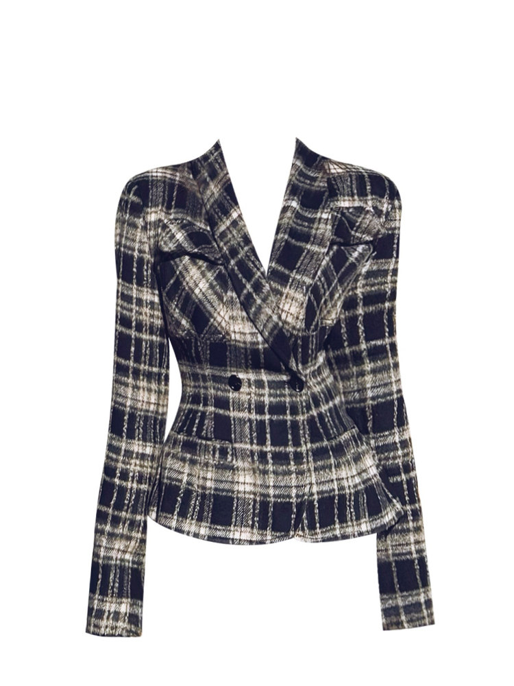 Blazer Kotak-kotak Wanita Y2k  - Blazer Women Oversized ulasan dan harga