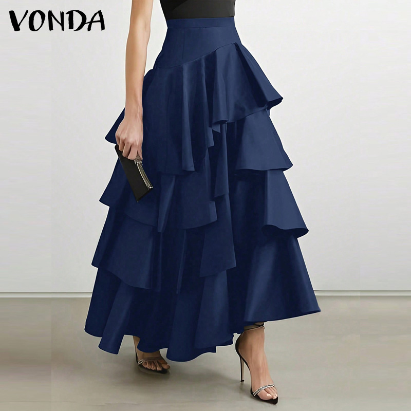 VONDA Rok Maxi Panjang Wanita  - Women'S Fashion Layering ulasan dan harga