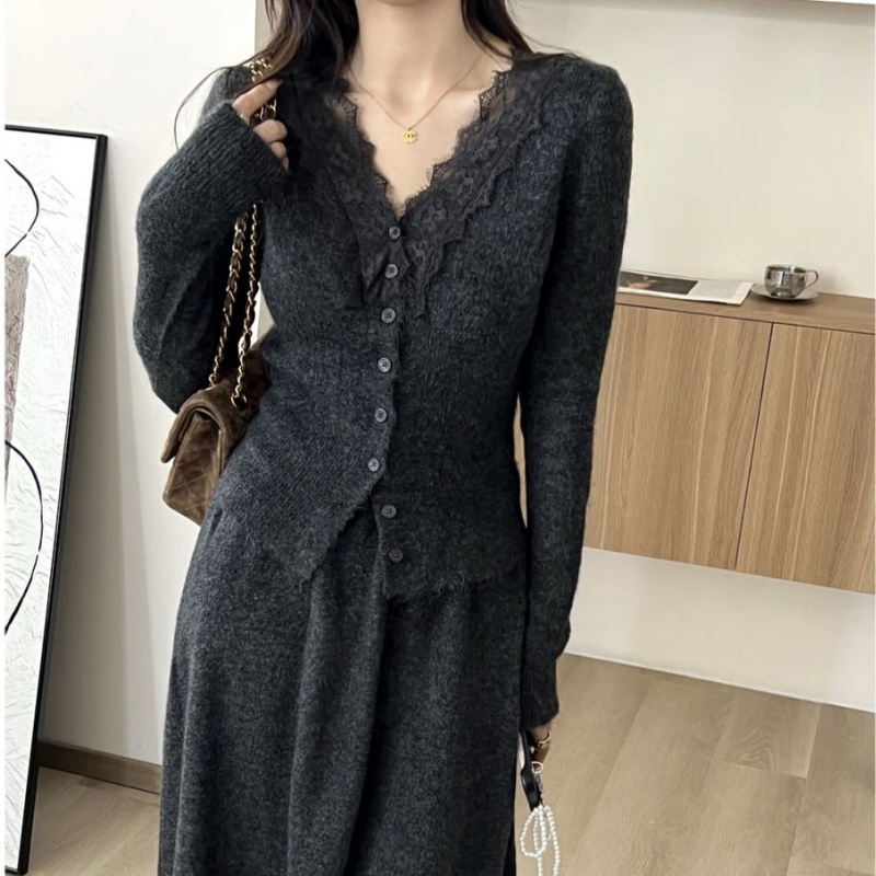 Atasan Rajut Lengan Panjang Re - Longline Cardigan Knit ulasan dan harga