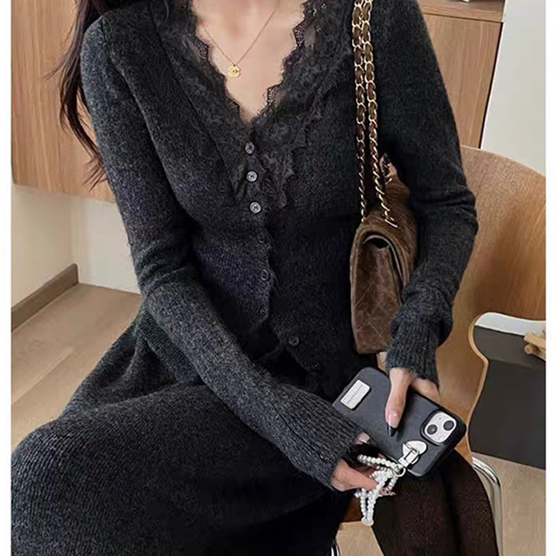 Atasan Rajut Lengan Panjang Re - Longline Cardigan Knit ulasan dan harga