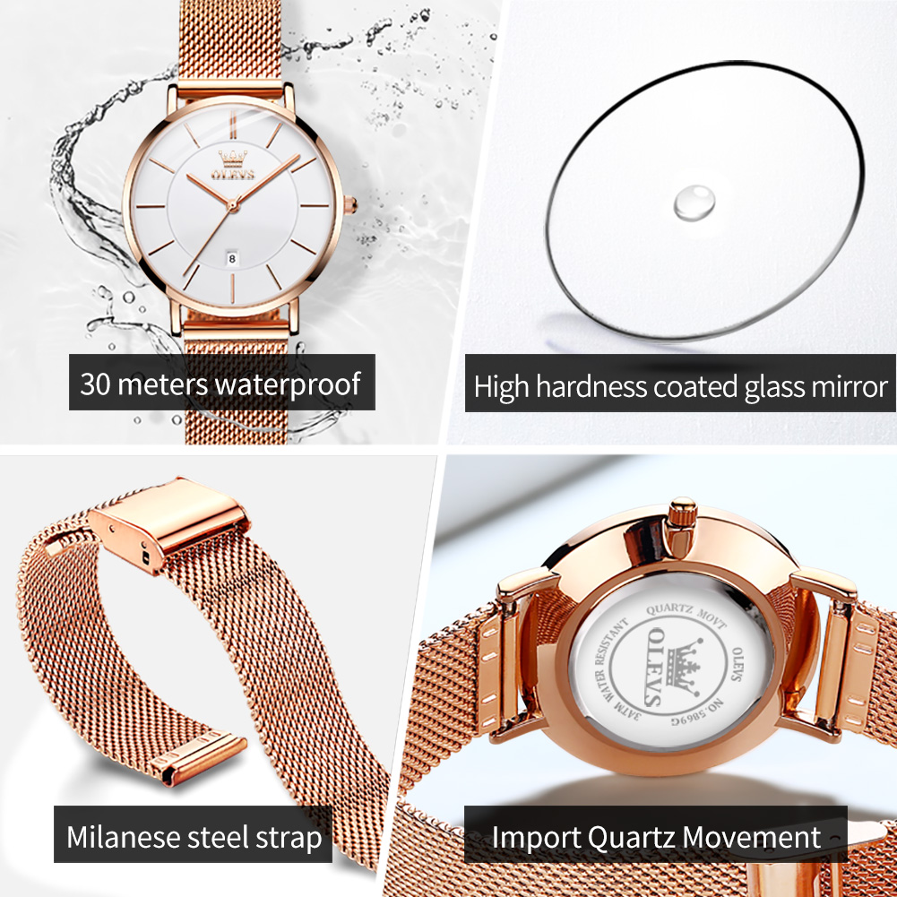 OLEVS Jam Tangan Wanita 5869 J - Fashion Women Watches ulasan dan harga
