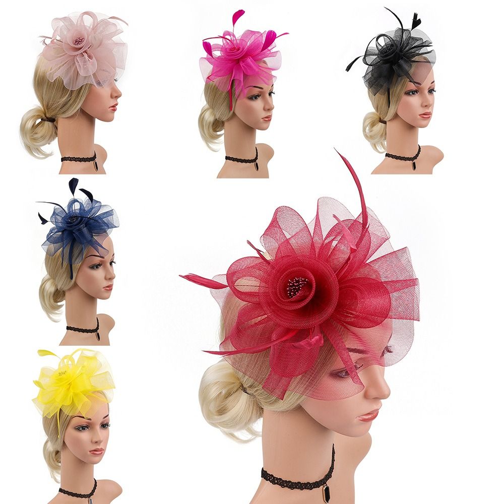 Topi Fascinator pita bulu topi - Women'S Fashion Kentucky Derby ulasan dan harga