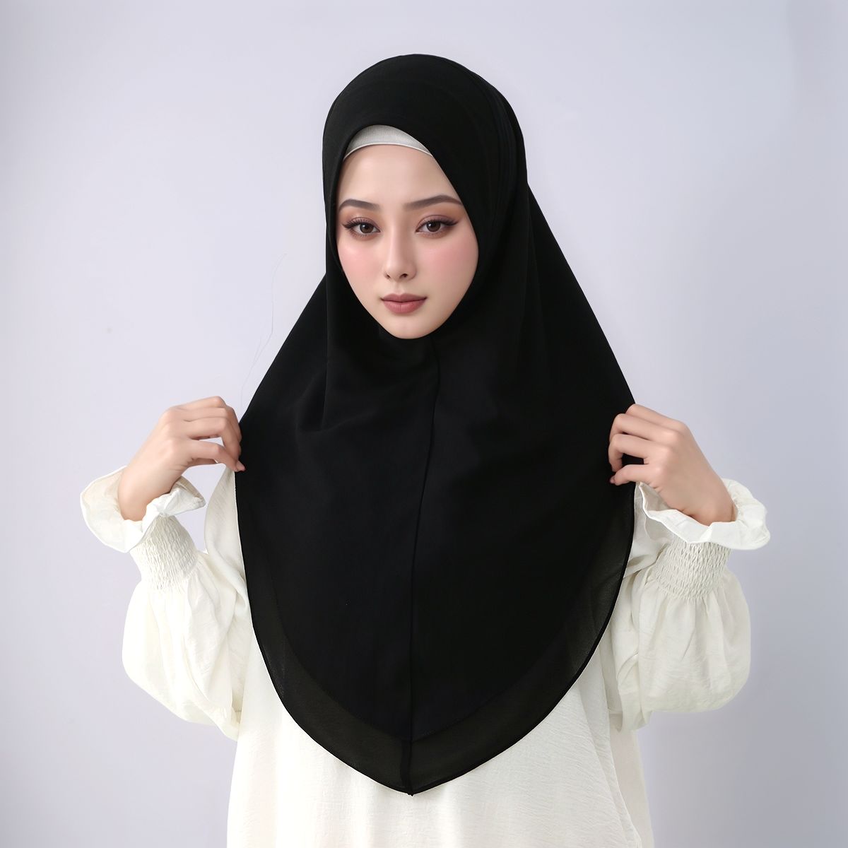 Hijab Instan Siap Pakai Bahan  - Women'S Fashion Layering ulasan dan harga