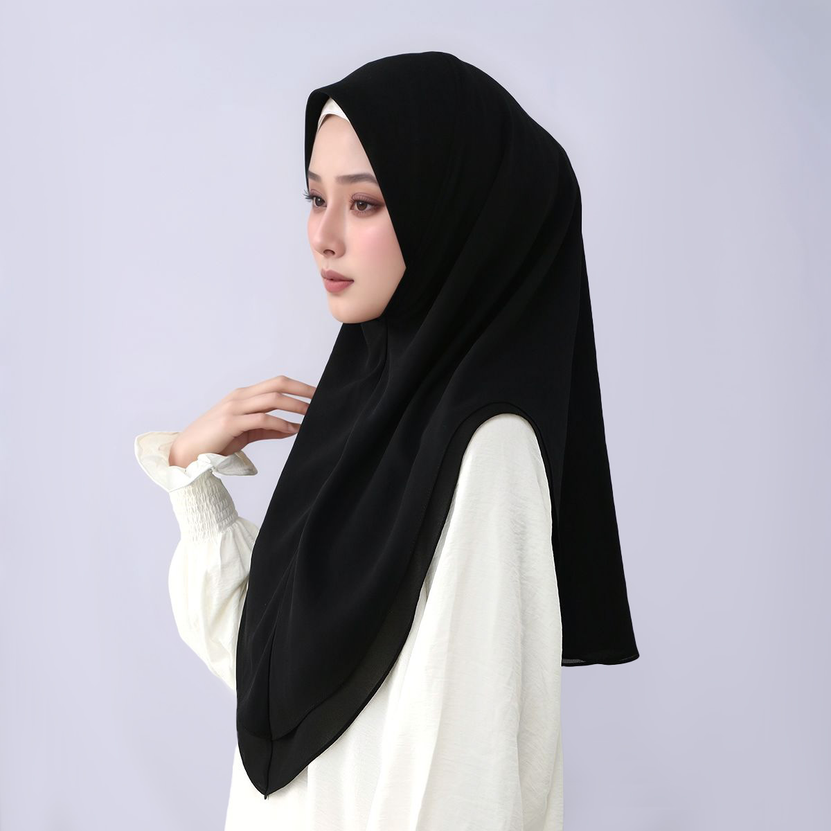 Hijab Instan Siap Pakai Bahan  - Women'S Fashion Layering ulasan dan harga