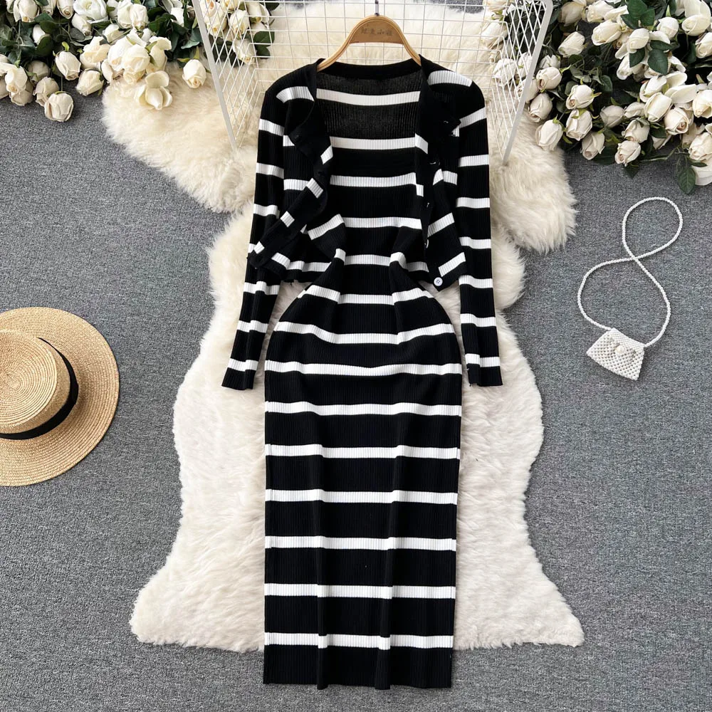 Set kardigan lengan panjang ke - Longline Cardigan Knit ulasan dan harga