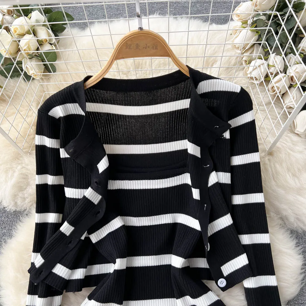 Set kardigan lengan panjang ke - Longline Cardigan Knit ulasan dan harga