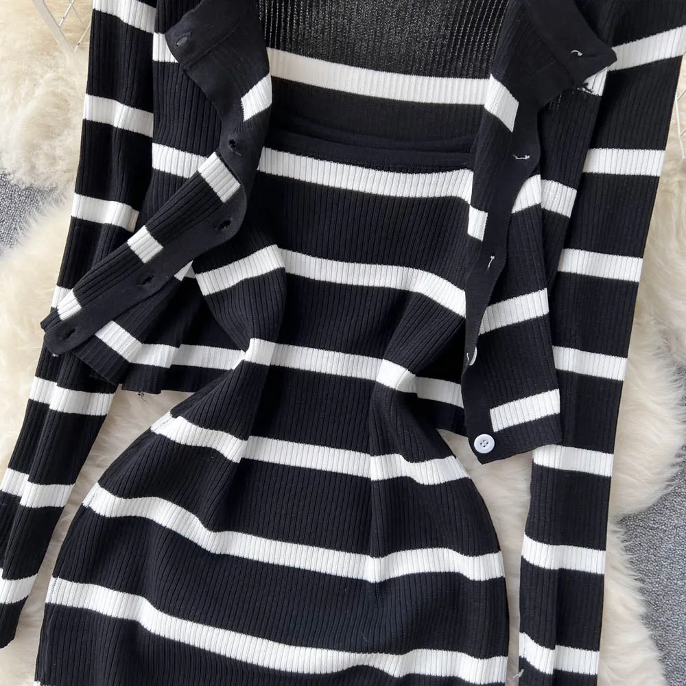 Set kardigan lengan panjang ke - Longline Cardigan Knit ulasan dan harga