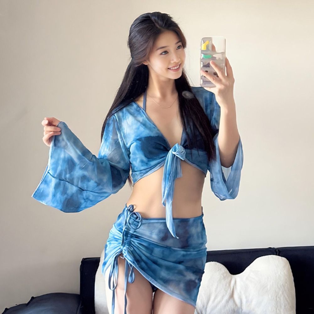 Set Bikini Tie Dye dengan Rok  - Tie Dye Two Piece ulasan dan harga