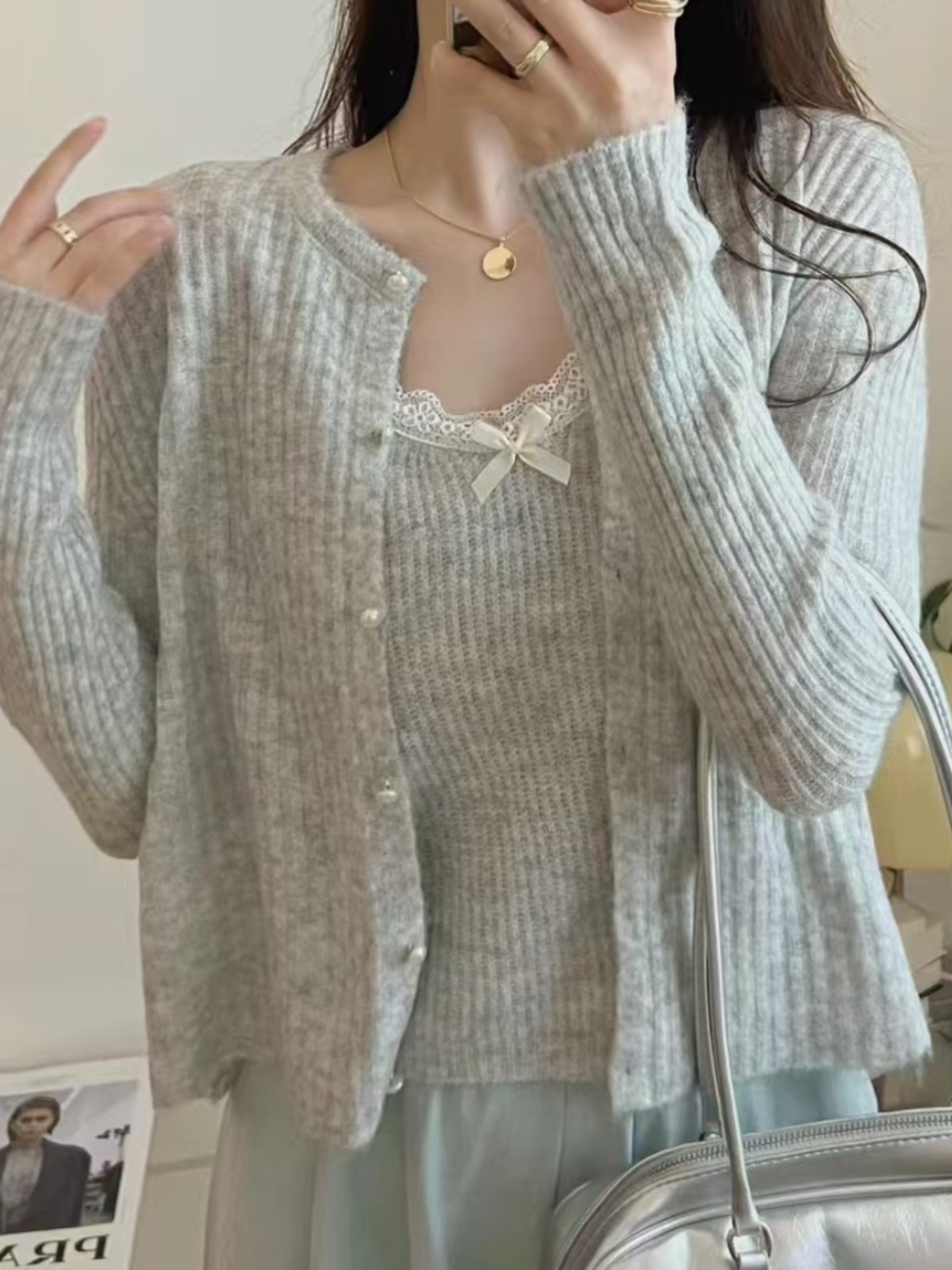 Kardigan Rajut Sweet Knot Wani - Longline Cardigan Knit ulasan dan harga