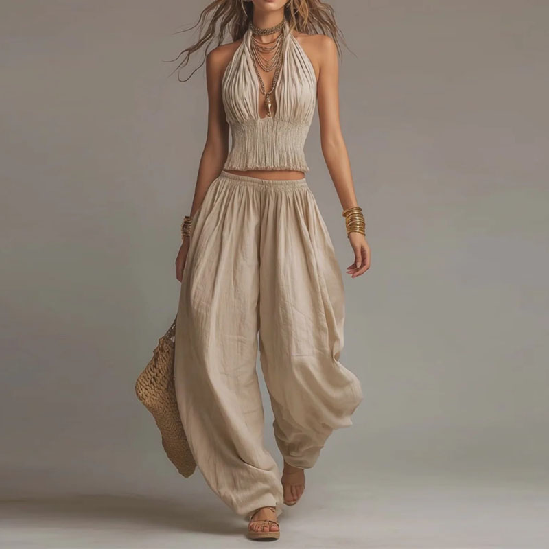 Set Dua Potong Gaya Boho Chic  - Tie Dye Two Piece ulasan dan harga
