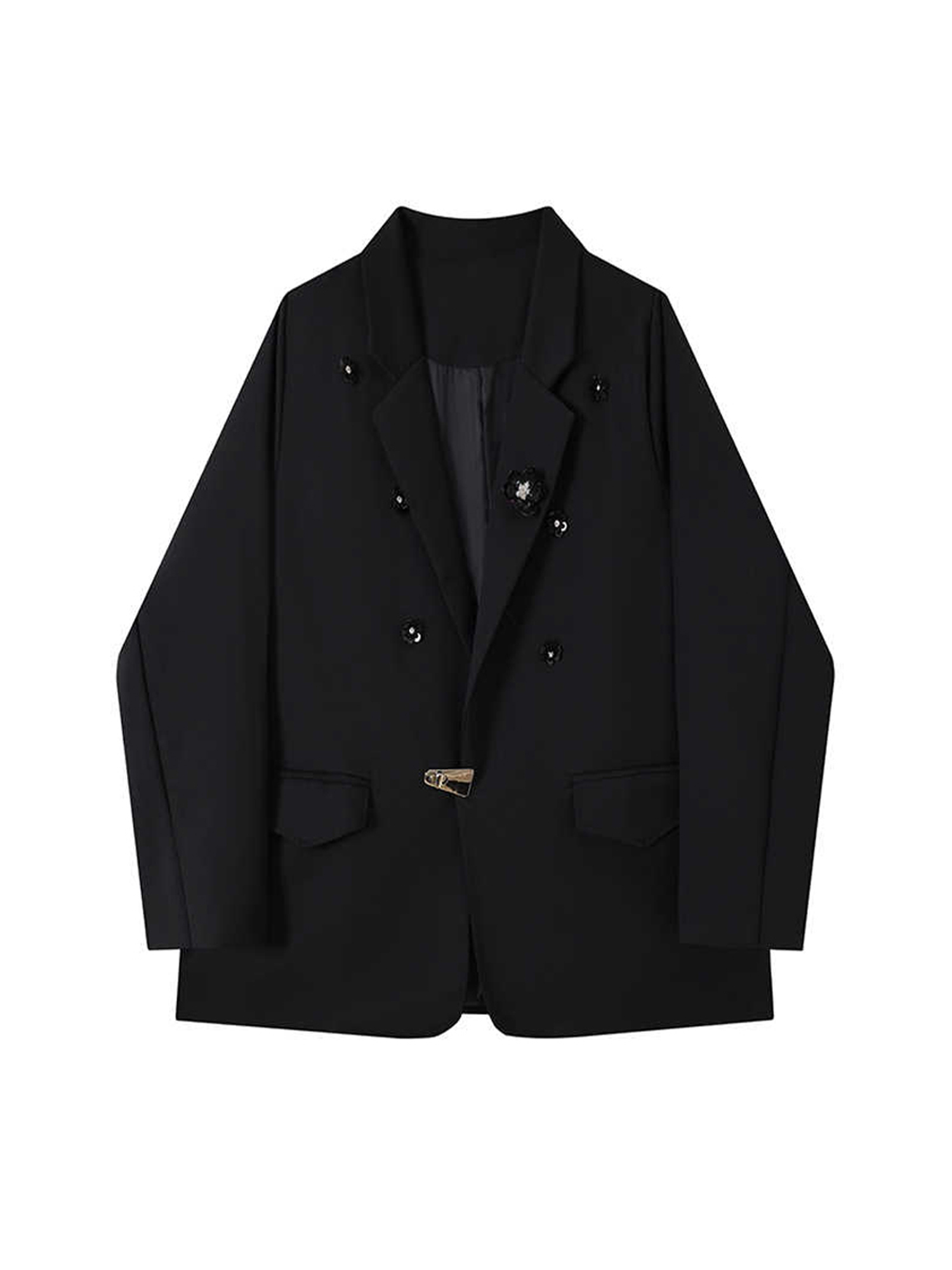 Jaket Blazer Wanita Hitam Goth - Blazer Women Oversized ulasan dan harga
