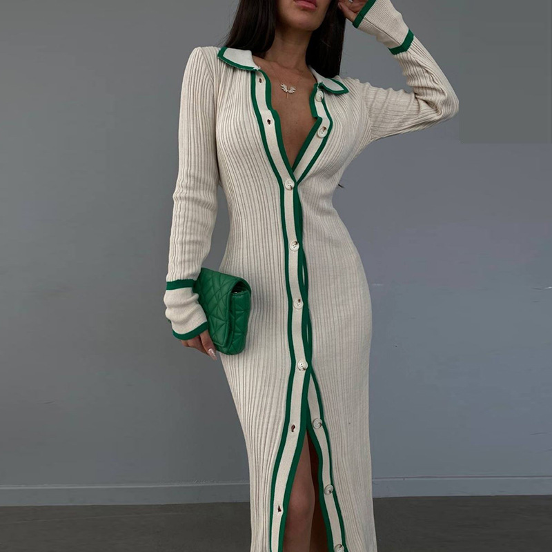 Gaun Kardigan Kerah Berkancing - Longline Cardigan Knit ulasan dan harga