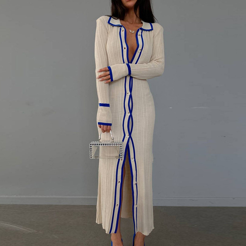 Gaun Kardigan Kerah Berkancing - Longline Cardigan Knit ulasan dan harga