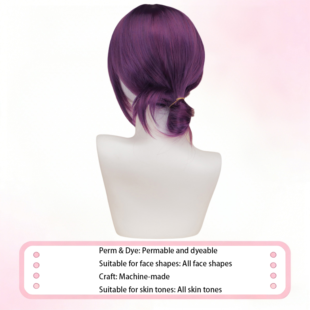 Wig Bob Berlapis Ungu Tua deng - Women'S Fashion Layering ulasan dan harga