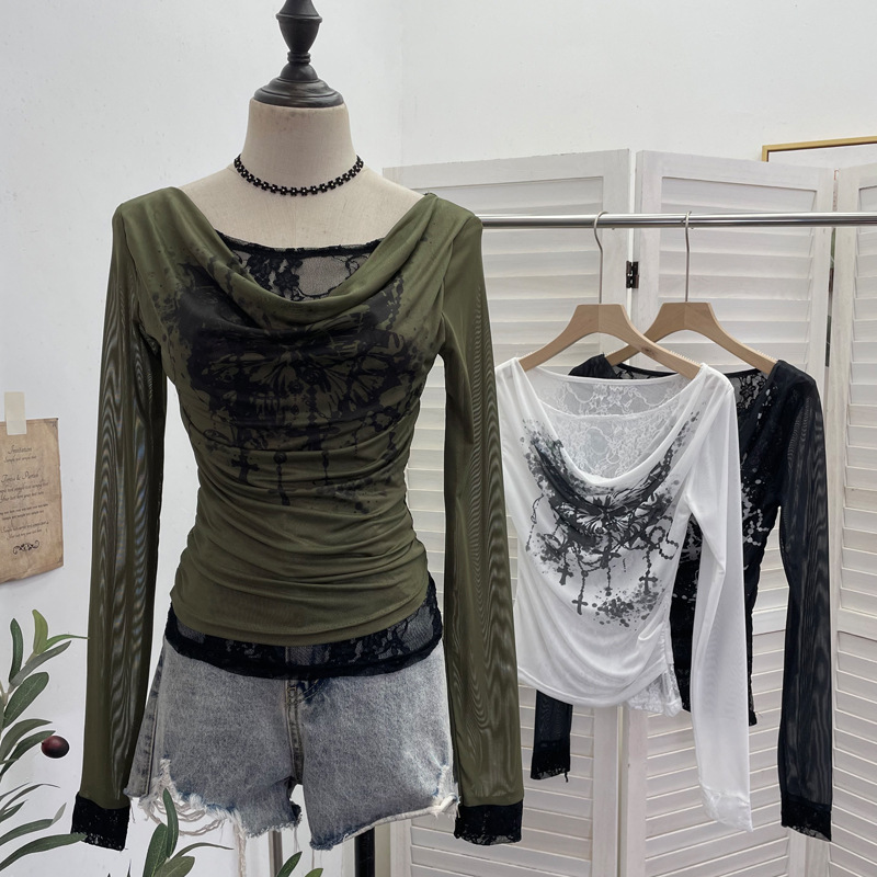T-shirt Lengan Panjang Jaring  - Tie Dye Two Piece ulasan dan harga