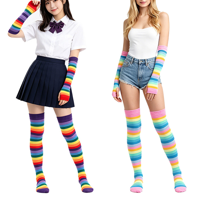 1 Set Sarung Tangan Pelangi Se - Women'S Fashion Gloves ulasan dan harga