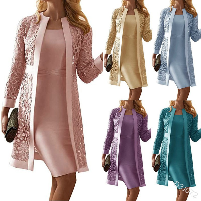 2 Set Pakaian Wanita 2026 Baru - Longline Cardigan Knit ulasan dan harga